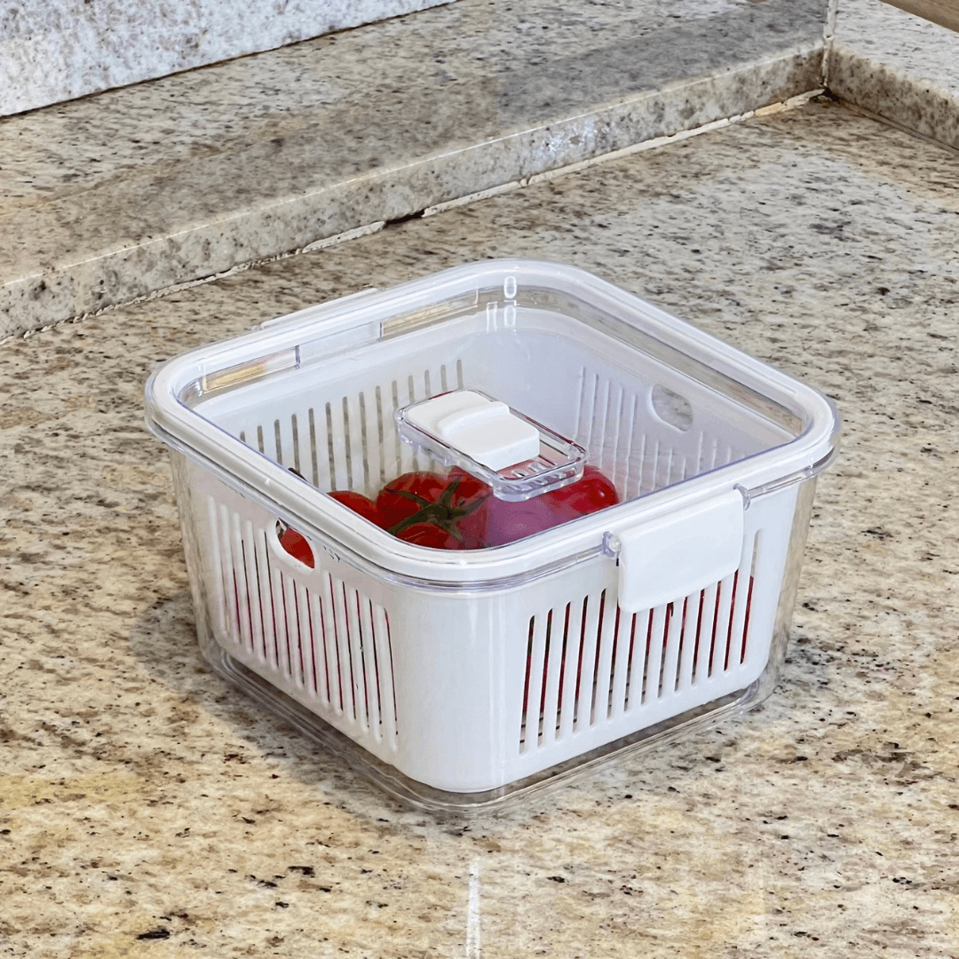 Pote Hermético Slim Multiuso Branco 1,3 Litros